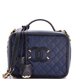 Chanel Filigree Vanity Case Quilted #240530C40B